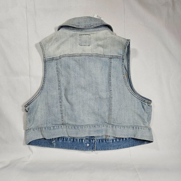 Torrid Light Wash Denim Vest Women's Size Torrid 00 Medium/Large Blue Jean - Picture 6 of 8